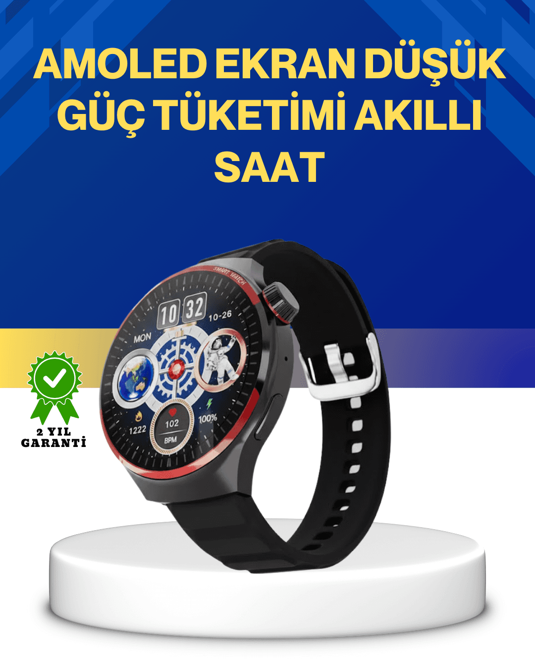 Bluetooth Arama Özellikli Akıllı Saat Suya Dayanıklı