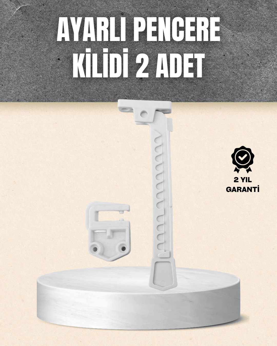 Kolay Montajlı Pencere Açılma Sınırlayıcı 2’li Set