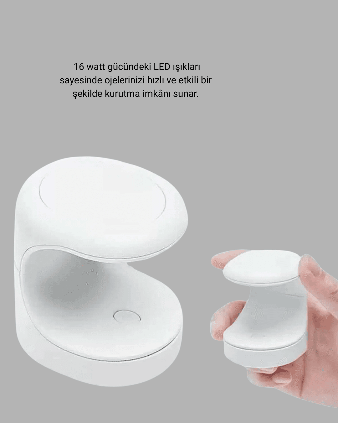 Tırnak Matkabı ve LED Oje Kurutucu 2’li Profesyonel Bakım Seti 4