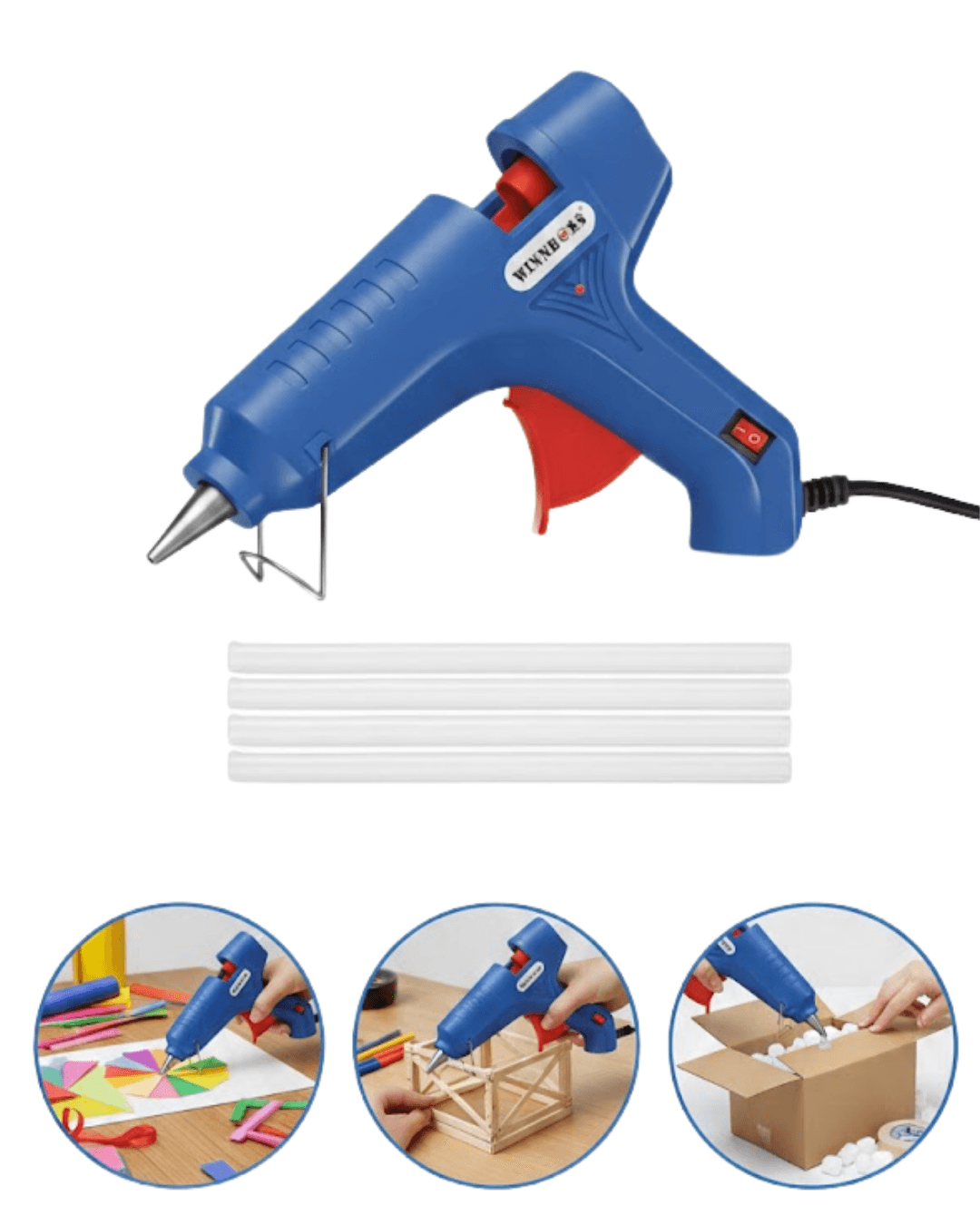 100W Silikon Tabancası 11 mm Uyumlu Profesyonel Yapıştırma Aleti 5 Adet Hediye Silikon 3