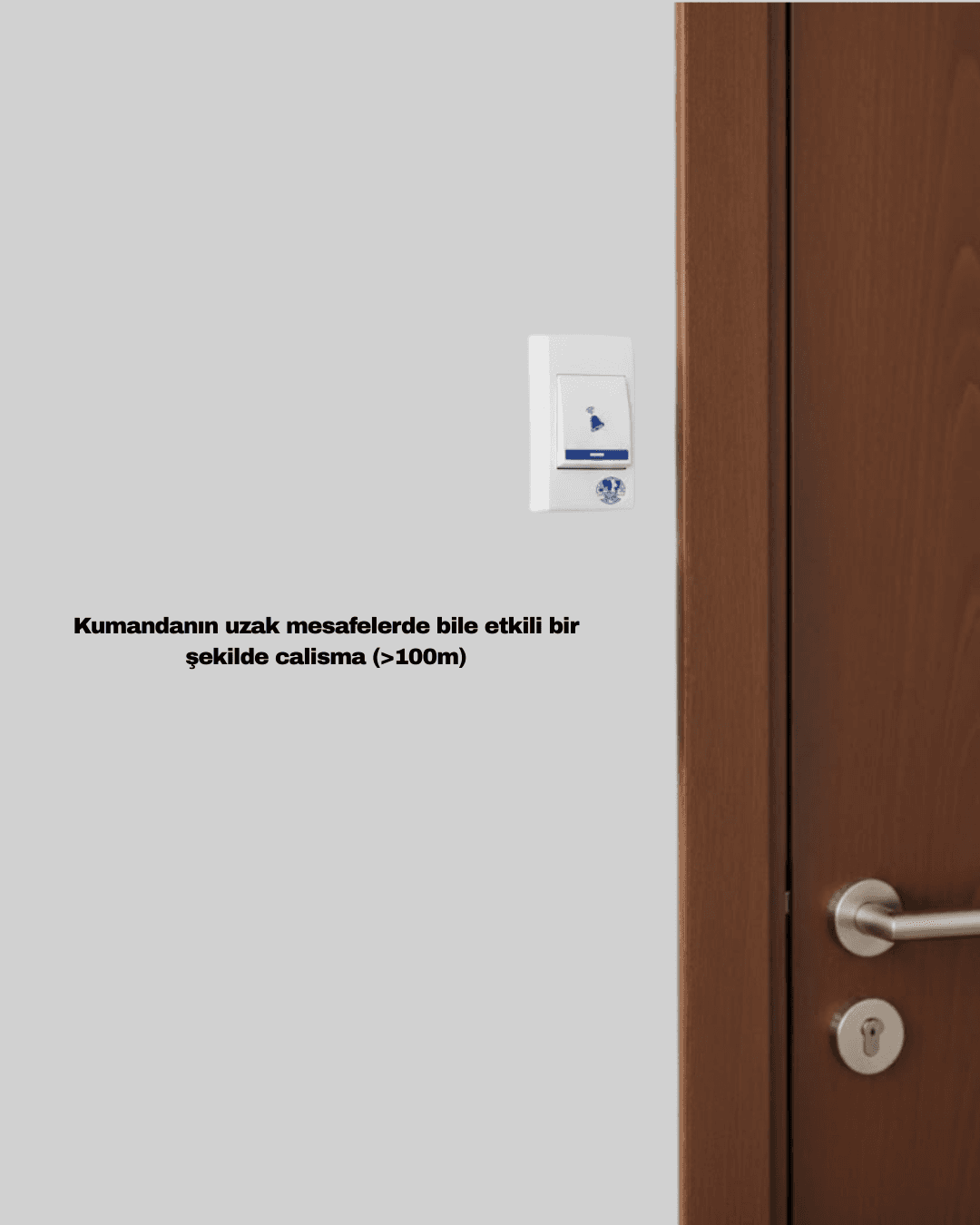 Kablosuz Kapı Zili Kolay Kurulumlu Modern Kullanım 3