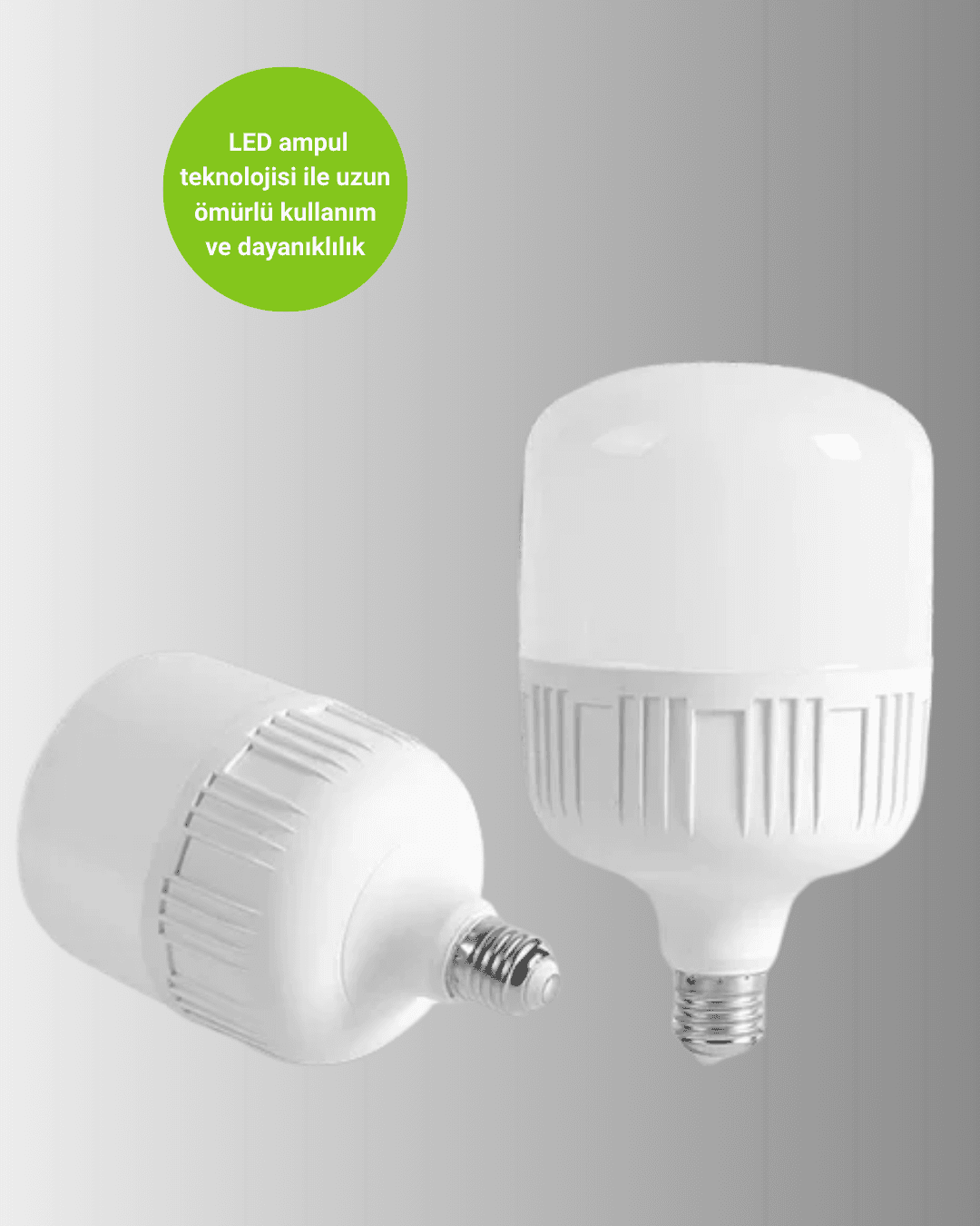 Enerji Tasarruflu Şarjlı LED Ampul 30W Beyaz Işık 3