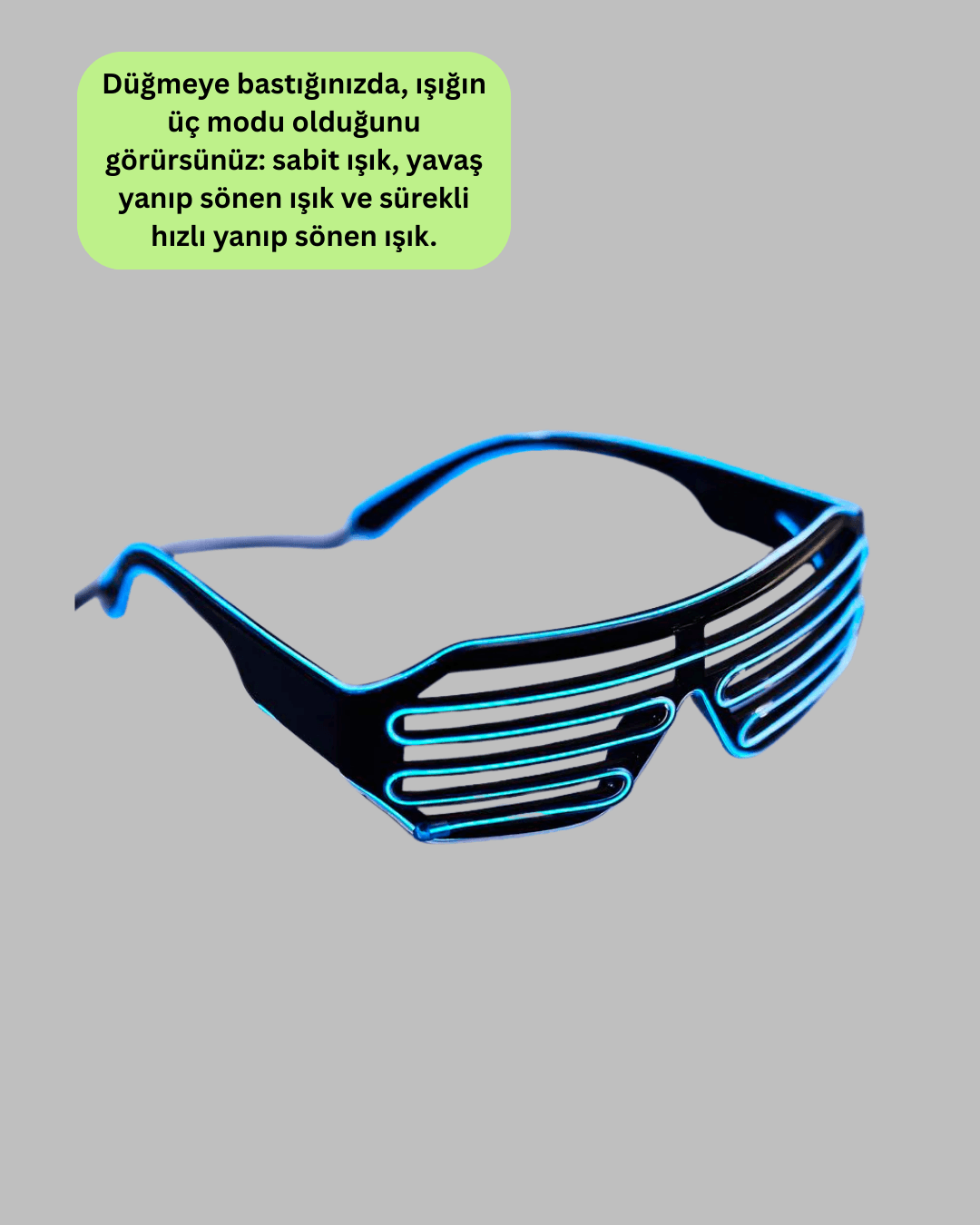 NEON GÖZLÜK MAVİ 3