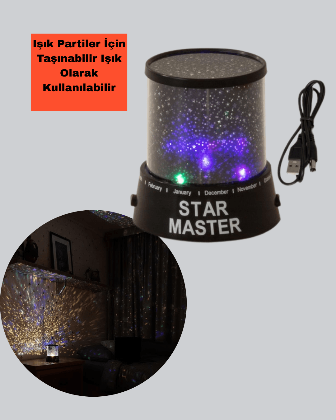 MİNİ STAR PROJEKTÖR 3