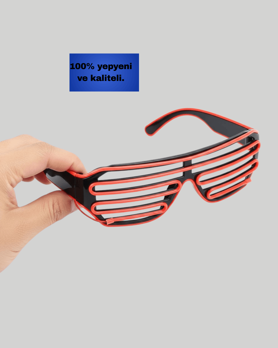 Dikkat Çeken Tasarımlı LED Işıklı Eğlence Gözlüğü 4