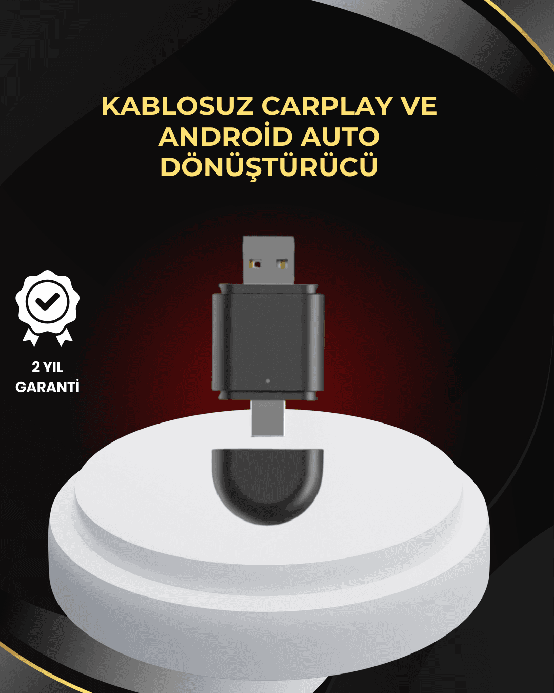 Kablosuz CarPlay ve Android Auto Dönüştürücü – USB-A & Type-C Girişli Akıllı Adaptör