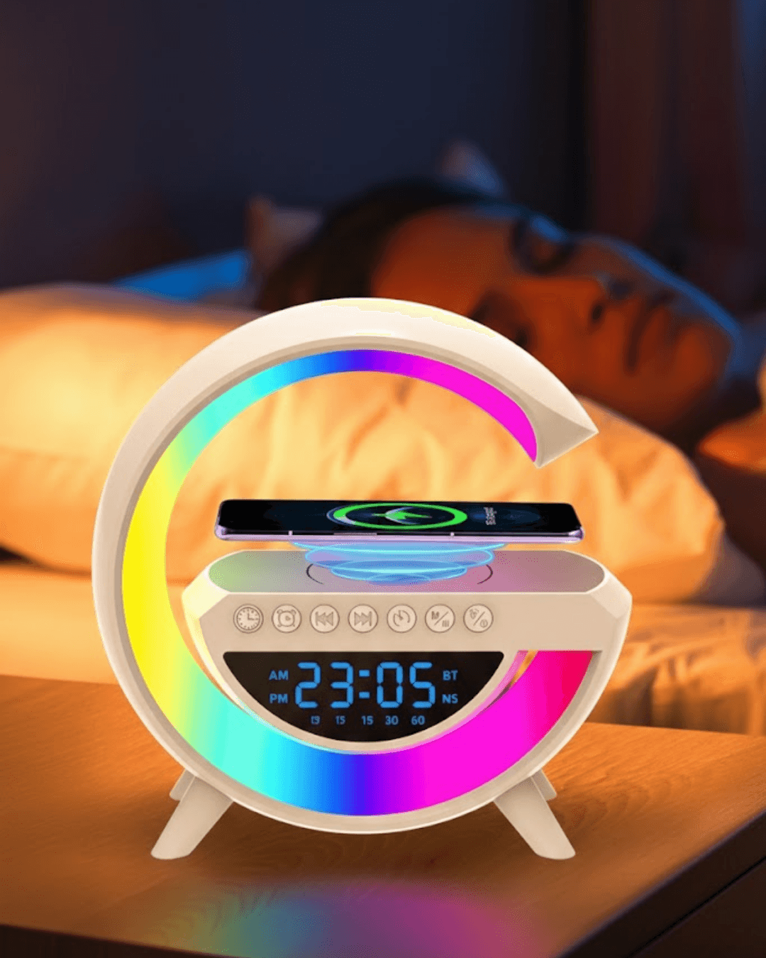 RGB Işıklı Kablosuz Hoparlör Bluetooth USB FM TF Kart Destekli Taşınabilir Ses Sistemi