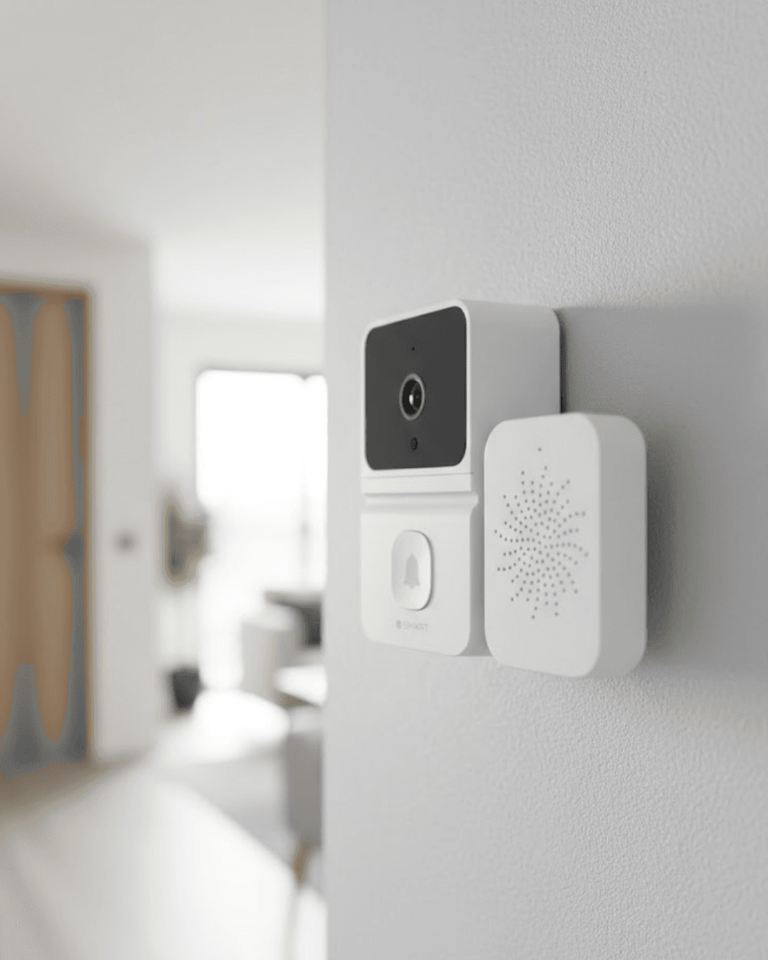 WiFi Akıllı Kapı Zili Kamera Gece Görüşlü Çift Yönlü Sesli Mobil Bildirim