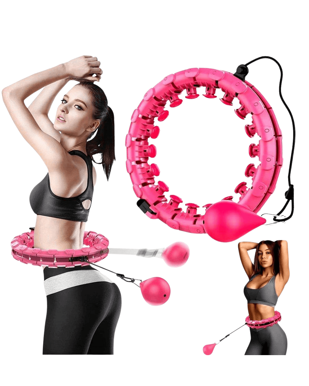 YP26 Spor Aleti Akıllı Hula Hoop Çemberi 24 Parça Ayarlanabilir Düşmeyen Tasarım 6