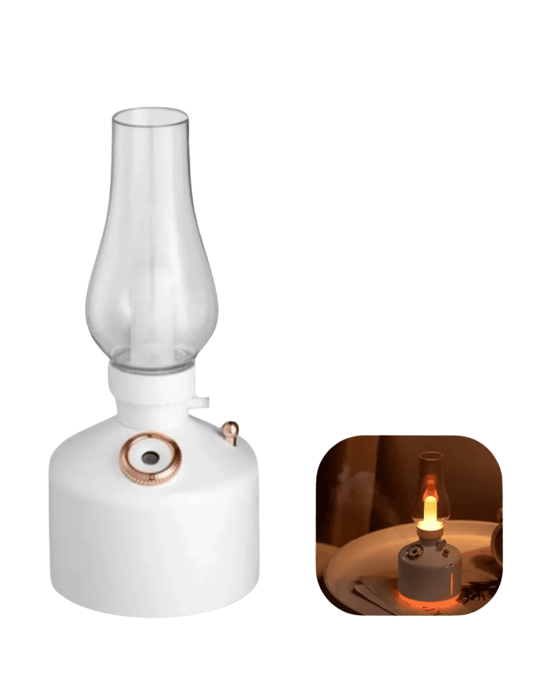 Nostaljik Lamba Nemlendirici 280 ml 1200 mAh USB Şarjlı Aromaterapi Difüzör 6