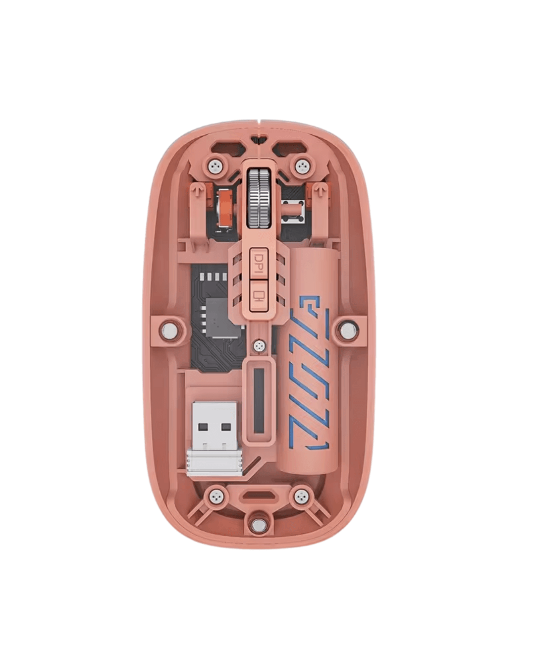 M223 Kablosuz Bluetooth Mouse Turuncu Şeffaf Sessiz Tıklama Ergonomik Tasarım 6
