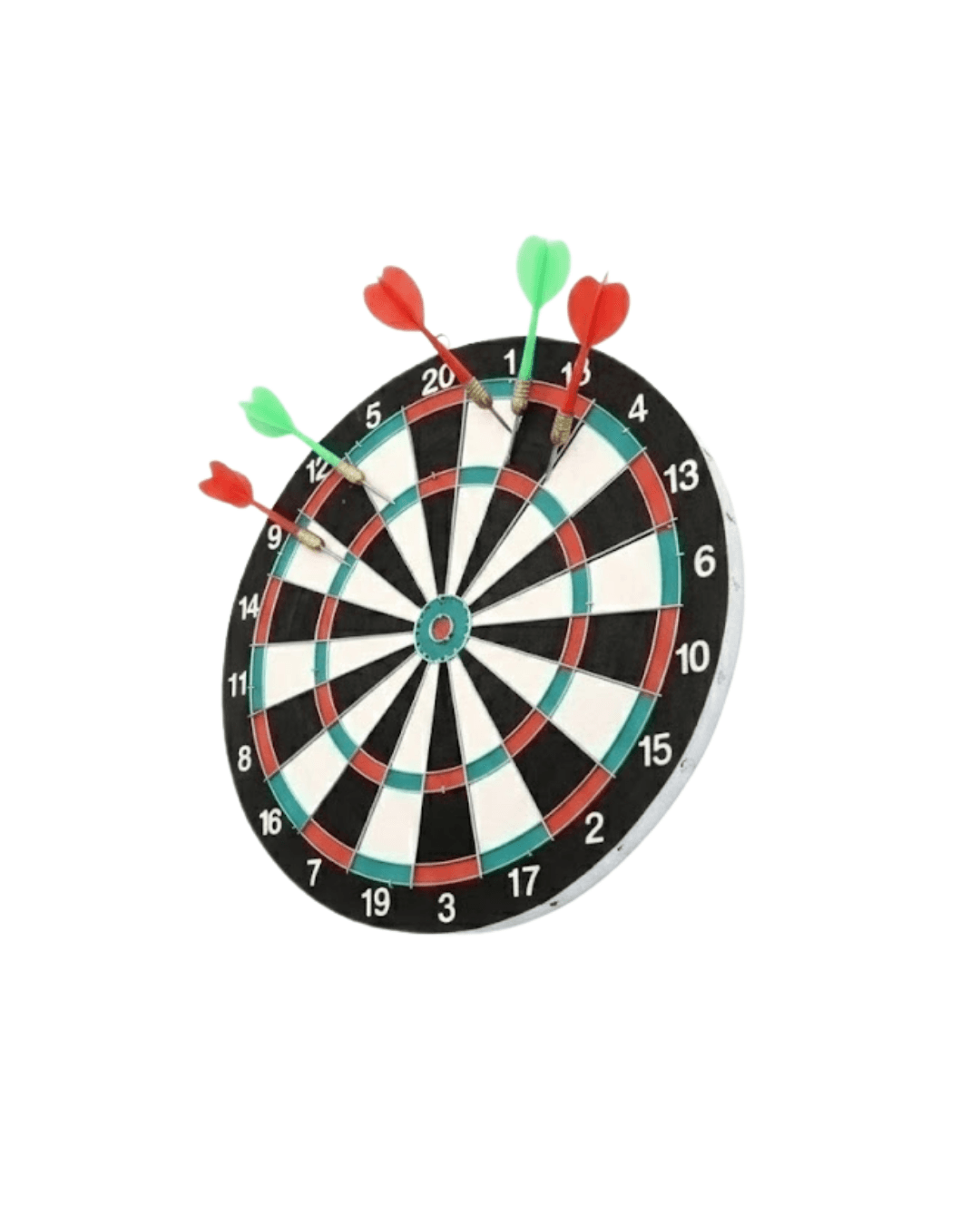 17 İnç Dart Tahtası Seti 4 Metal Ok ile Ev İçin Ahşap Dart Oyunu 6