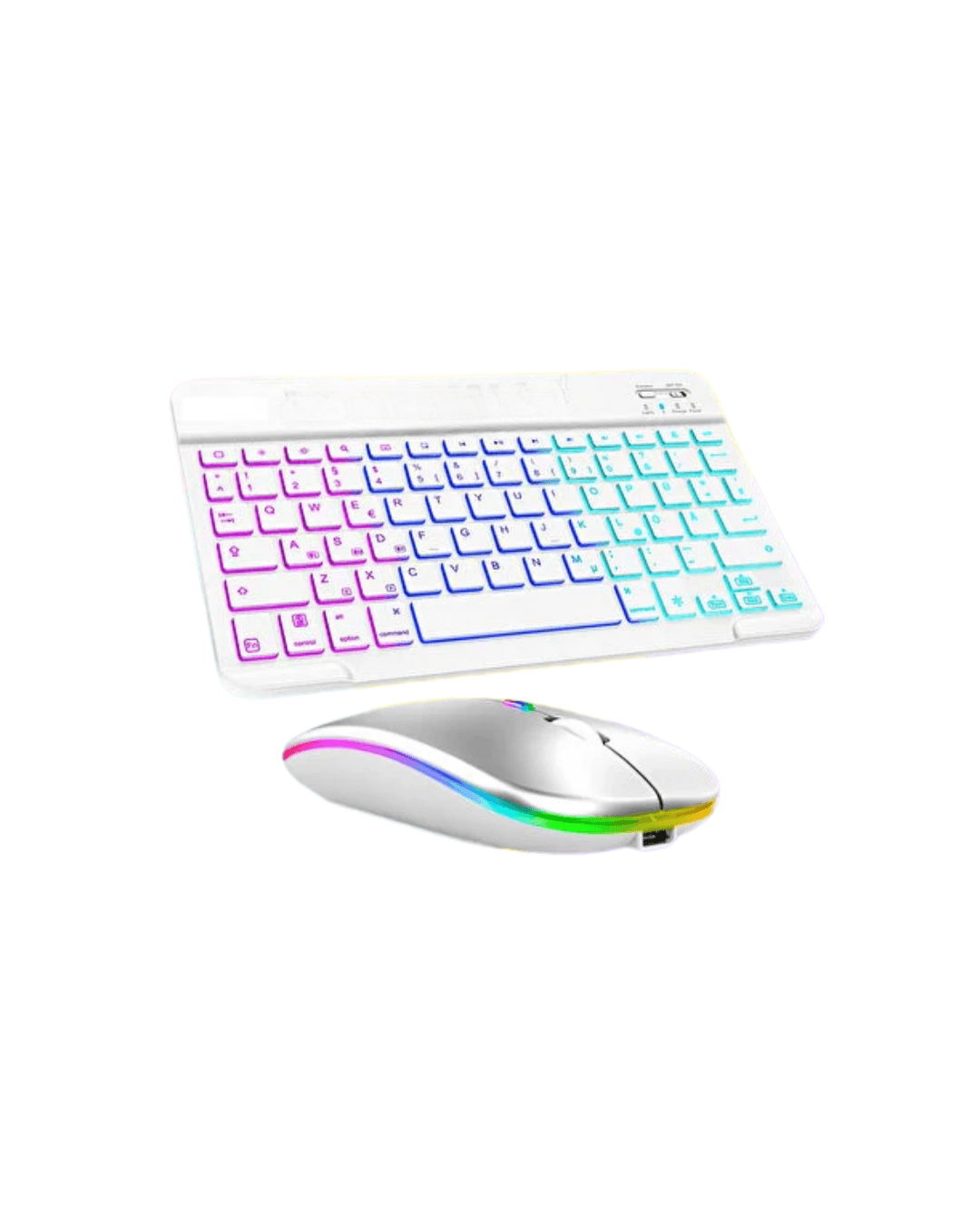 Bluetooth Klavye Mouse Seti Aydınlatmalı Türkçe Q Ergonomik Tasarım 6