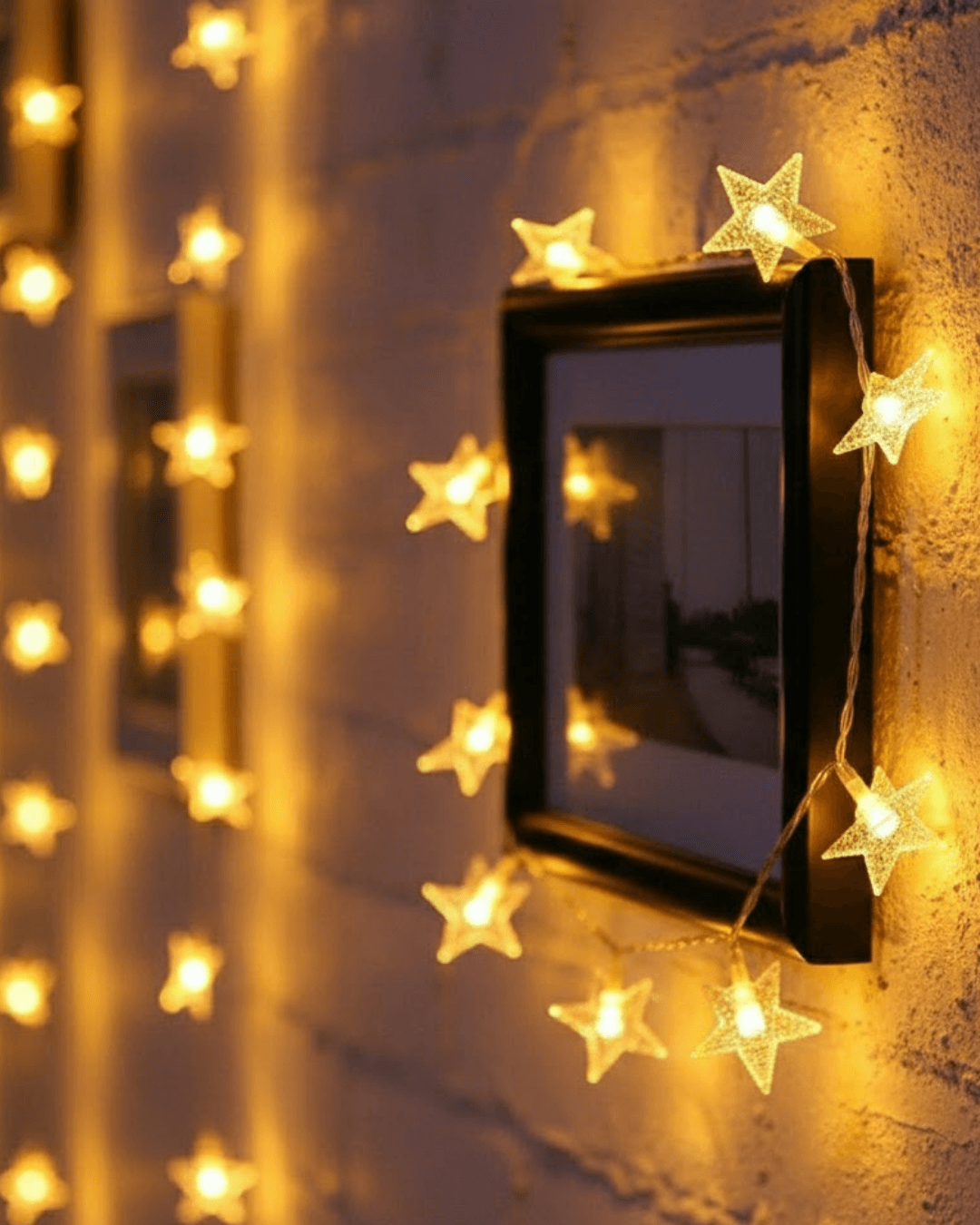 5 Metre 20 Yıldızlı LED Işık Zinciri Günışığı Beyaz Salon ve Oda Dekoru