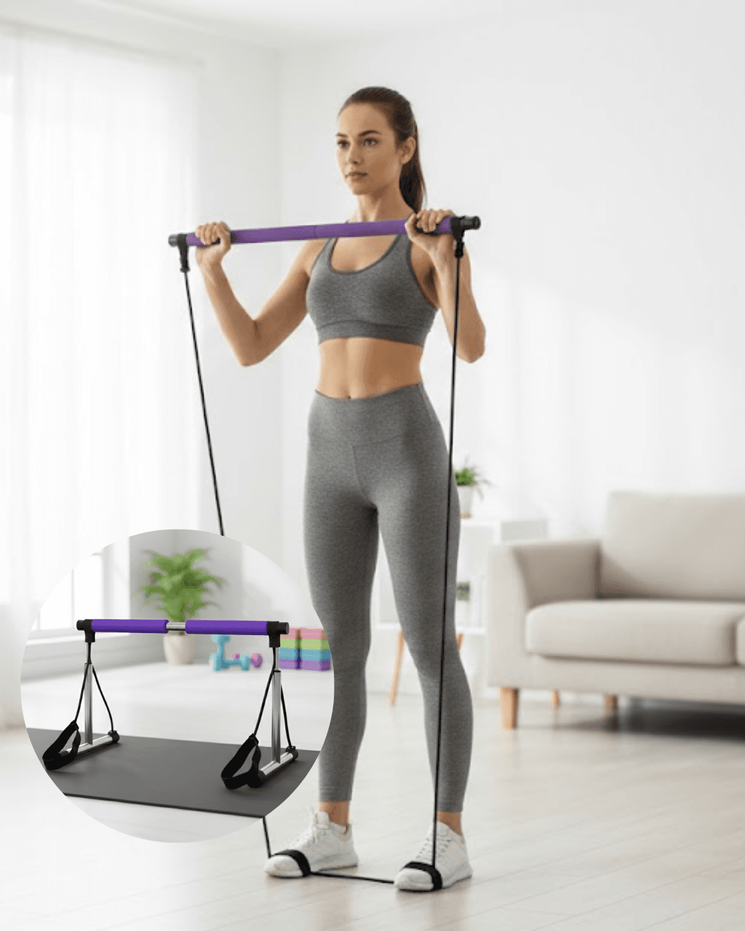 Pilates Bar Egzersiz Aleti Bilek Destekli Çok Yönlü Ev Sporu