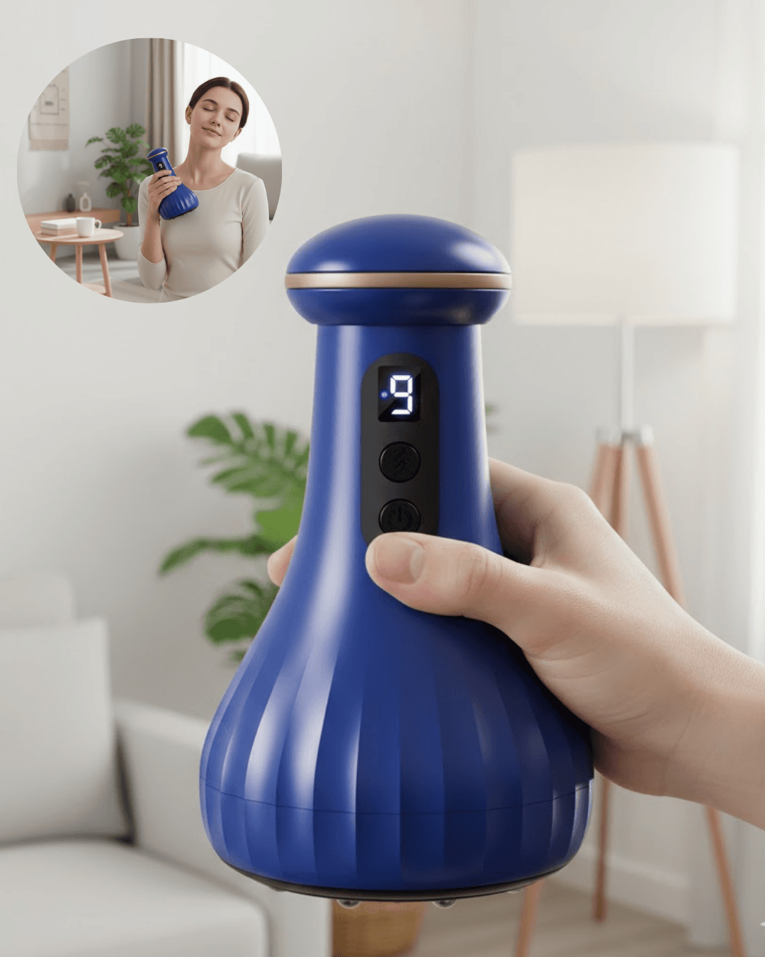 Titreşimli Masaj Aleti Ev Tipi Rahatlama ve Bakım Cihazı Şarjlı Ergonomik