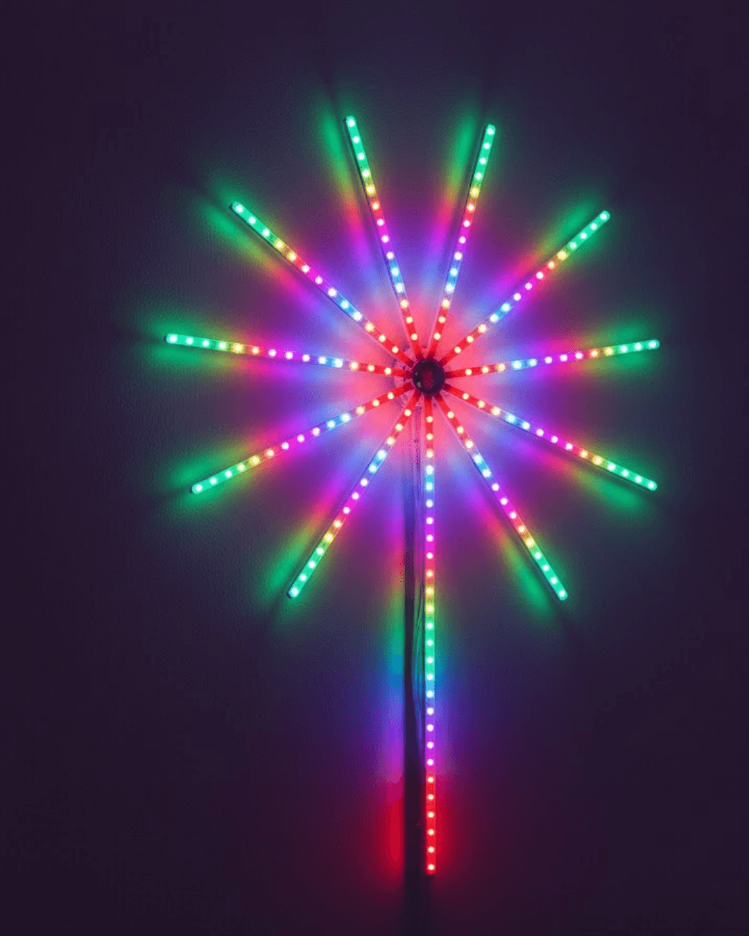 Modüler RGB LED Duvar Işığı Havai Fişek Efektli Uzaktan Kumandalı Dekoratif