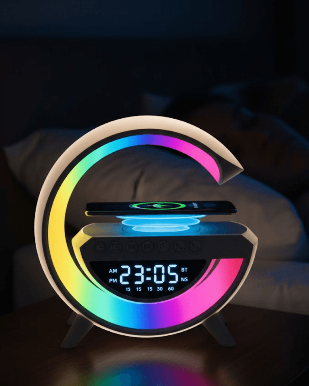 RGB Tasarımlı Bluetooth Hoparlör USB FM AUX Girişli Kablosuz Müzik