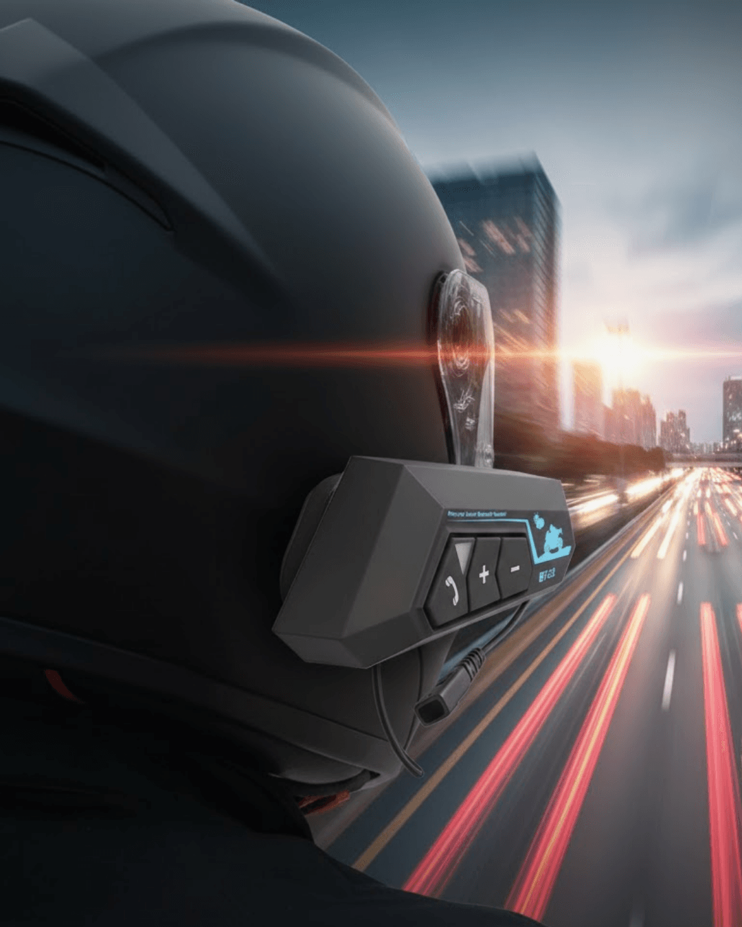 Su Geçirmez Motosiklet Kask Kulaklık - 1000mAh Batarya Bluetooth