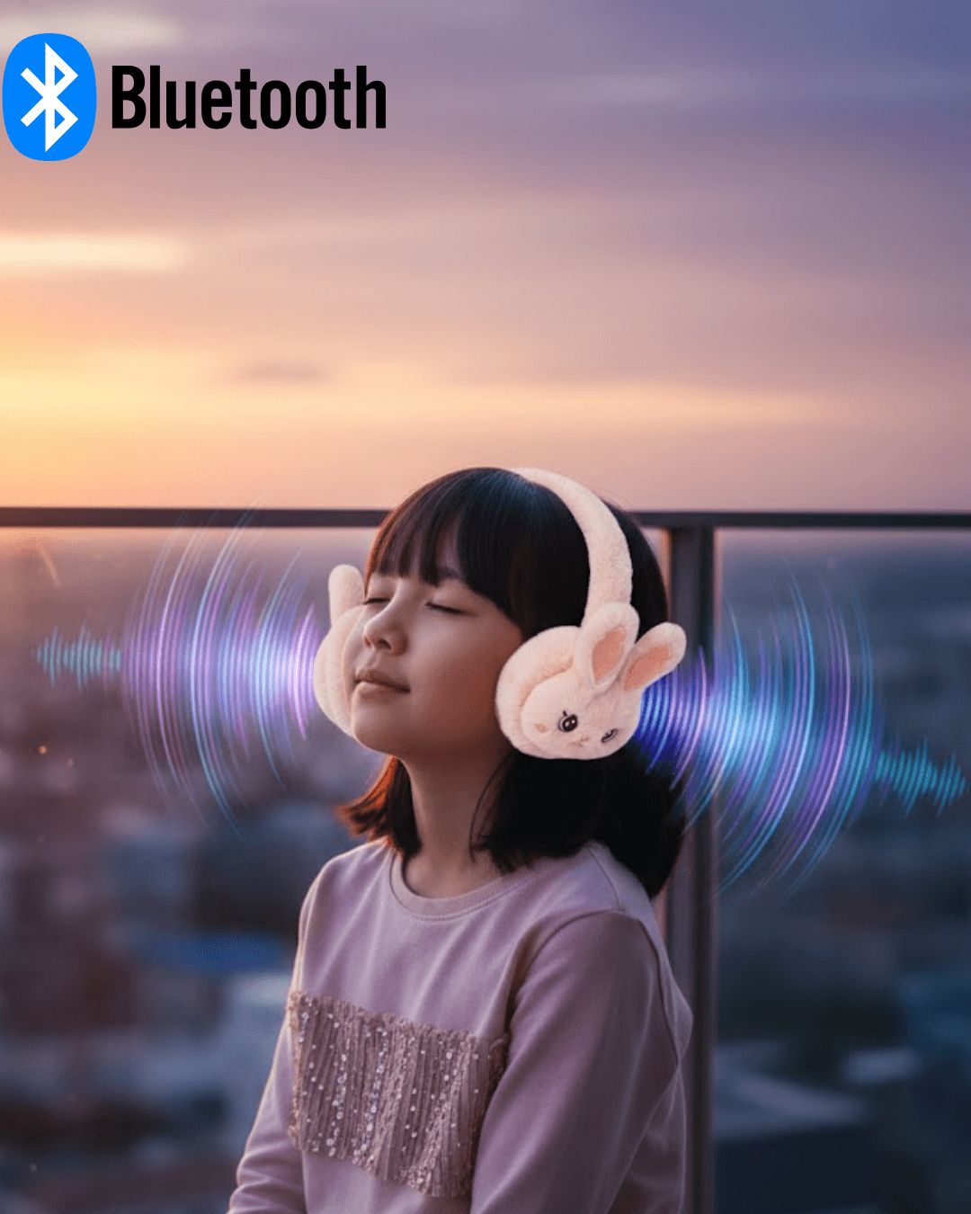 Tavşan Kulaklı Şarjlı Bluetooth Kulaklık Düşük Gecikmeli Kablosuz Ses 40mm Sürücü