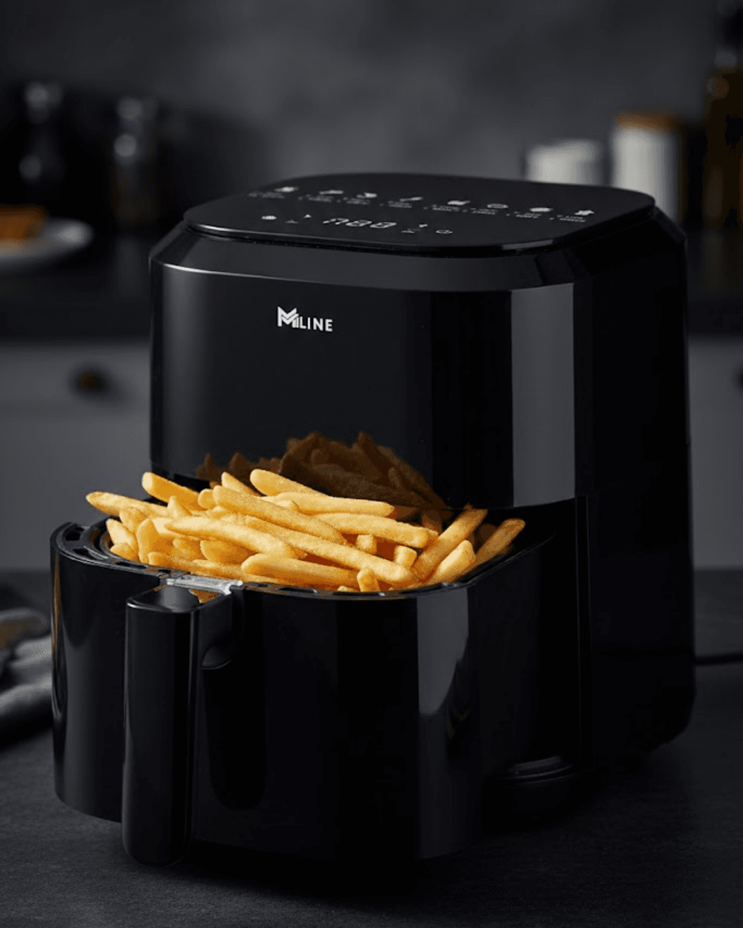 1360W 4 Litre Dokunmatik Cam Hazneli Airfryer - Yağsız Sıcak Hava Fritözü
