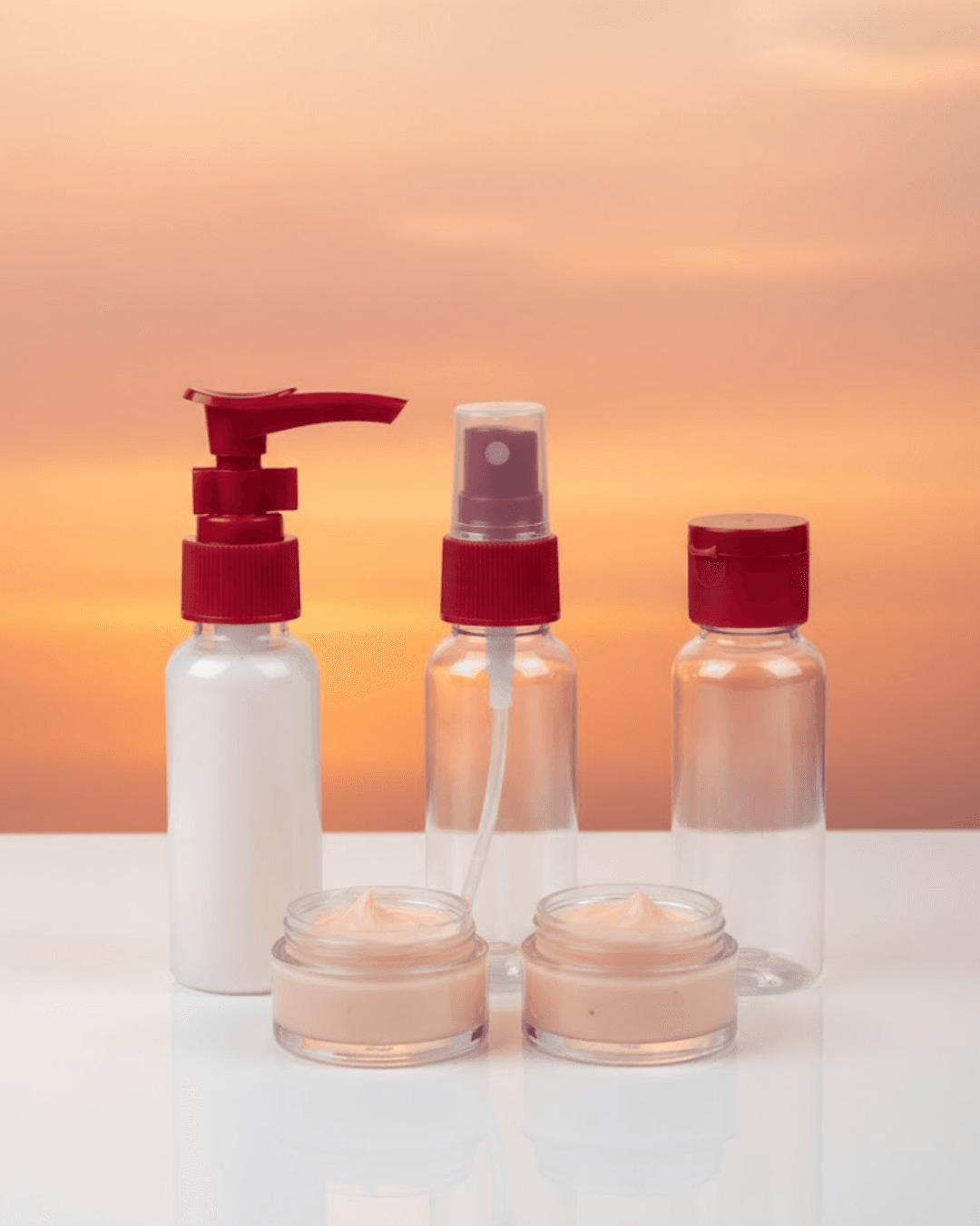 30 ml 5'li Seyahat Banyo Şişe Seti Sızdırmaz Tasarım Şeffaf Kozmetik Kaplar