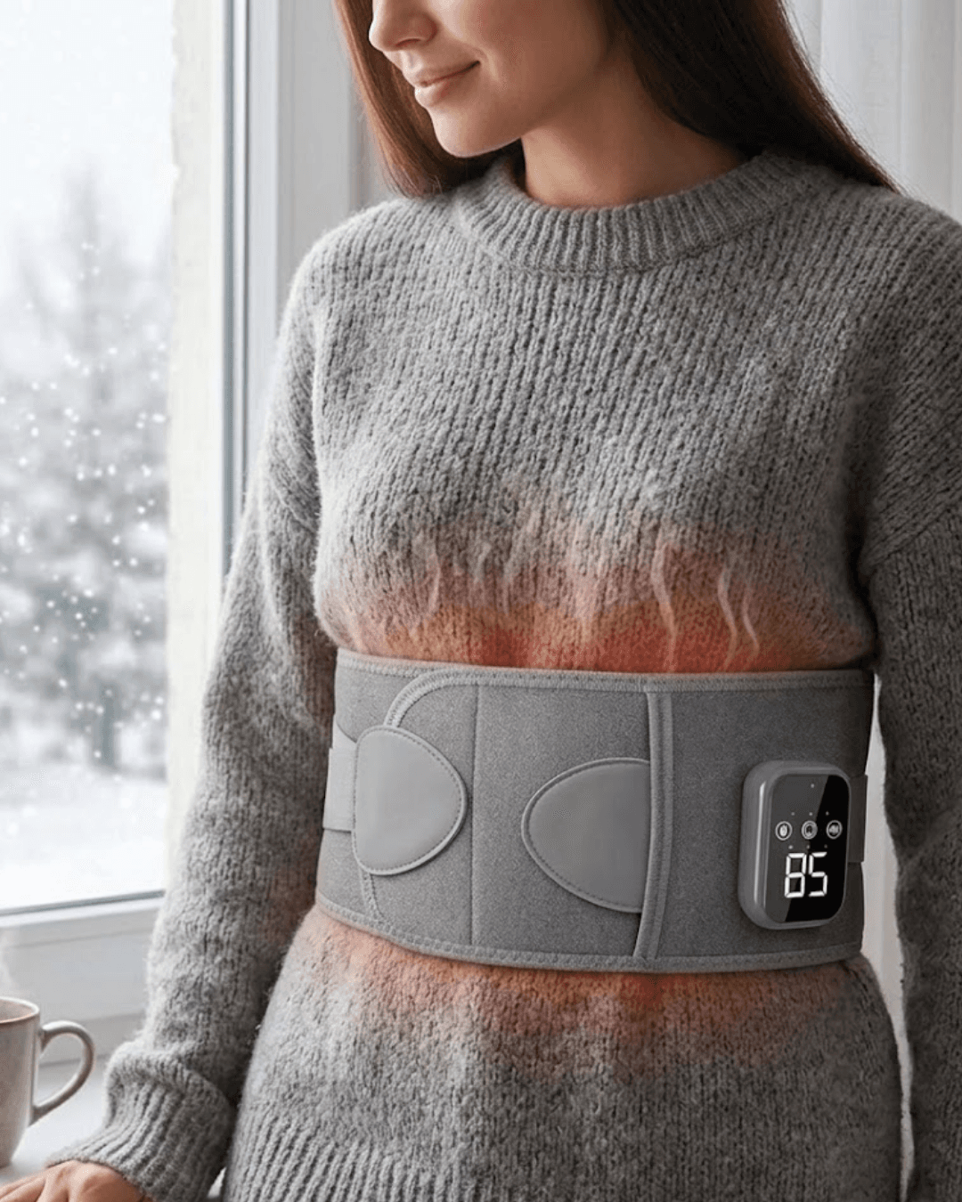3 Kademe Isıtmalı ve Titreşimli Bel Destek Kemeri Ergonomik Tasarım 2000mAh