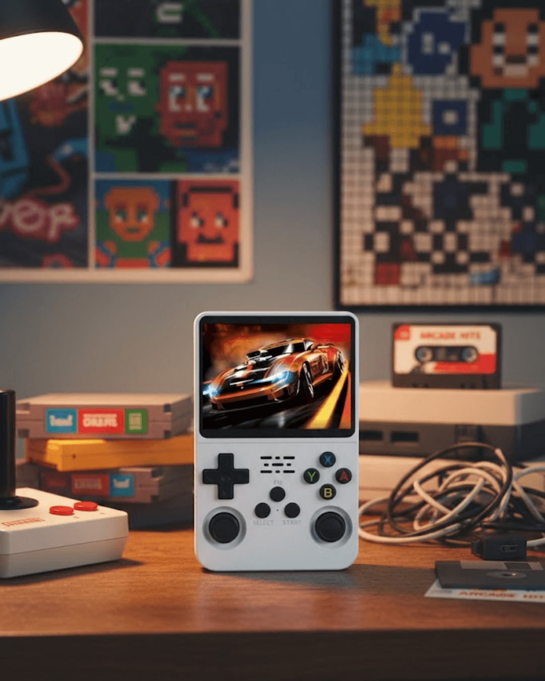 Klasik Oyun Konsolu 64 Bit İşlemci Çift Kart Girişi Retro Taşınabilir Cihaz