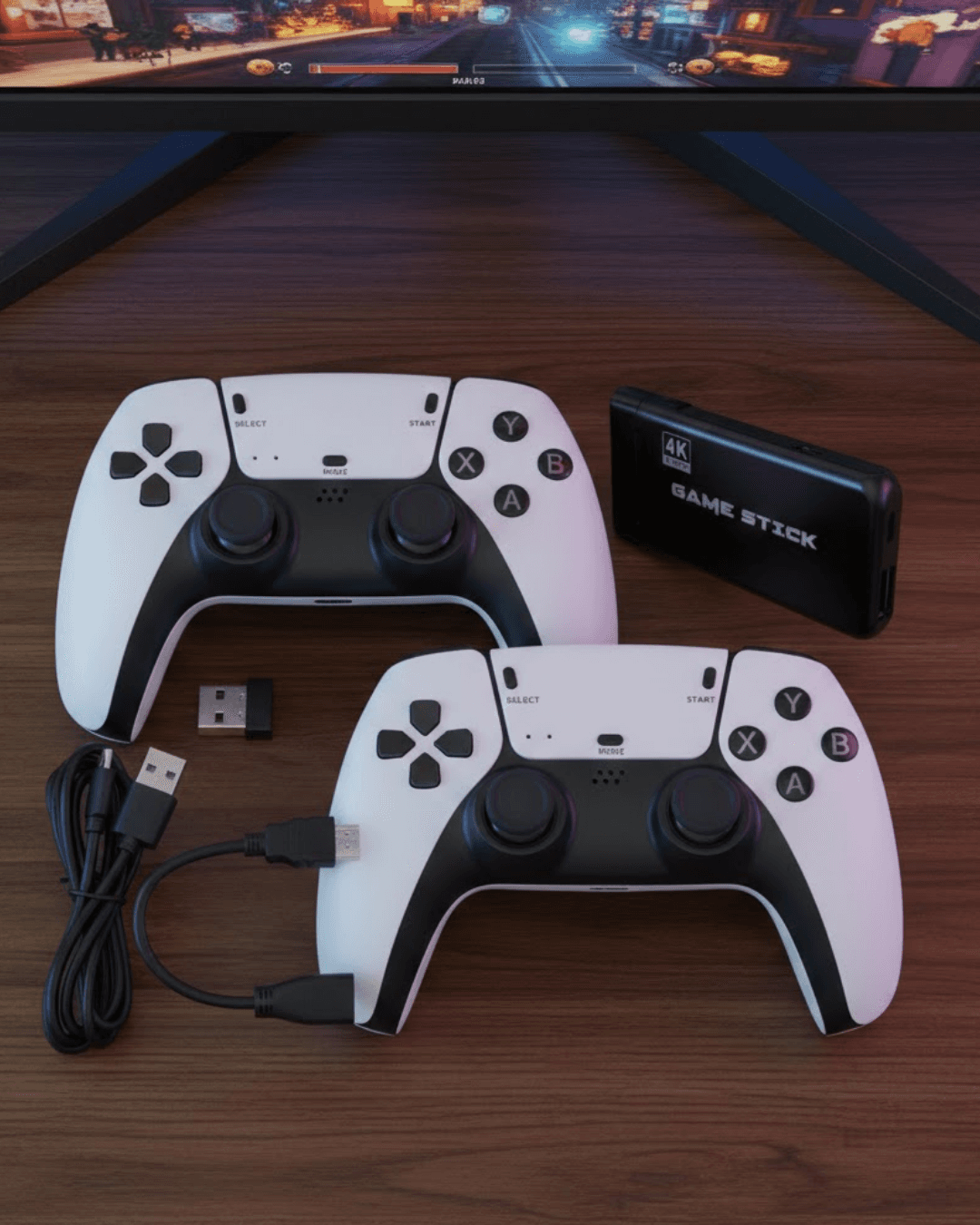 Retro Atari ve Konsol Oyunları Destekli 4K Game Stick 64 GB