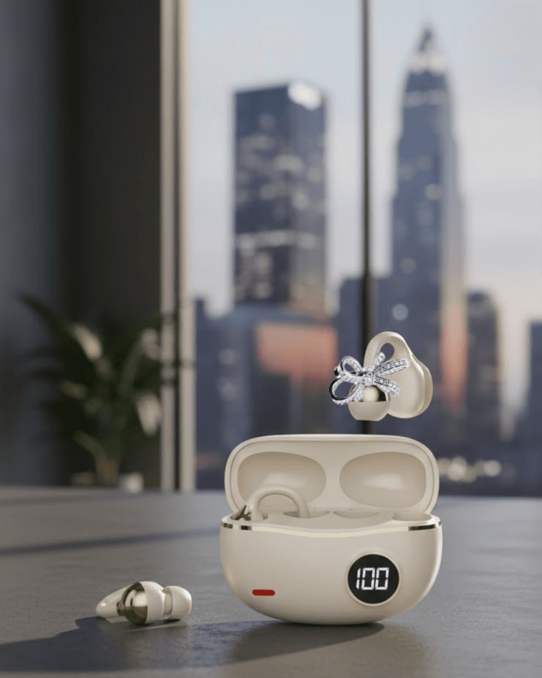 Handsfree Kablosuz Bluetooth Kulaklık Kristal Net Ses Uzun Pil Ömrü 2 Kurdele Küpe Hediyeli