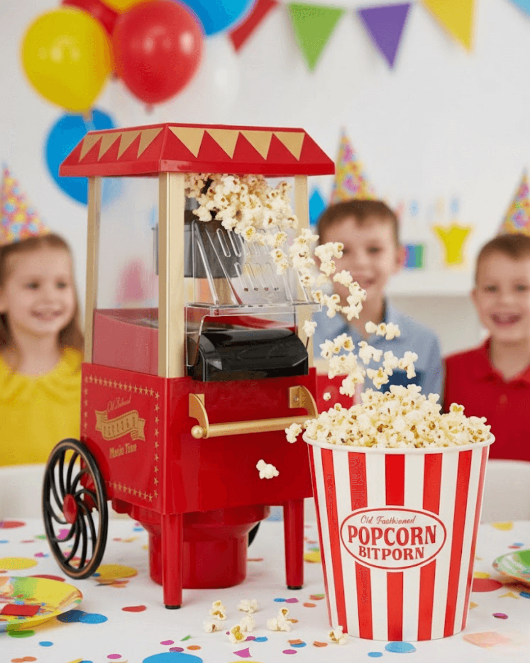 Yağsız Popcorn Makinesi 5 Dakikada Sıcak Hava ile Sağlıklı Patlatma