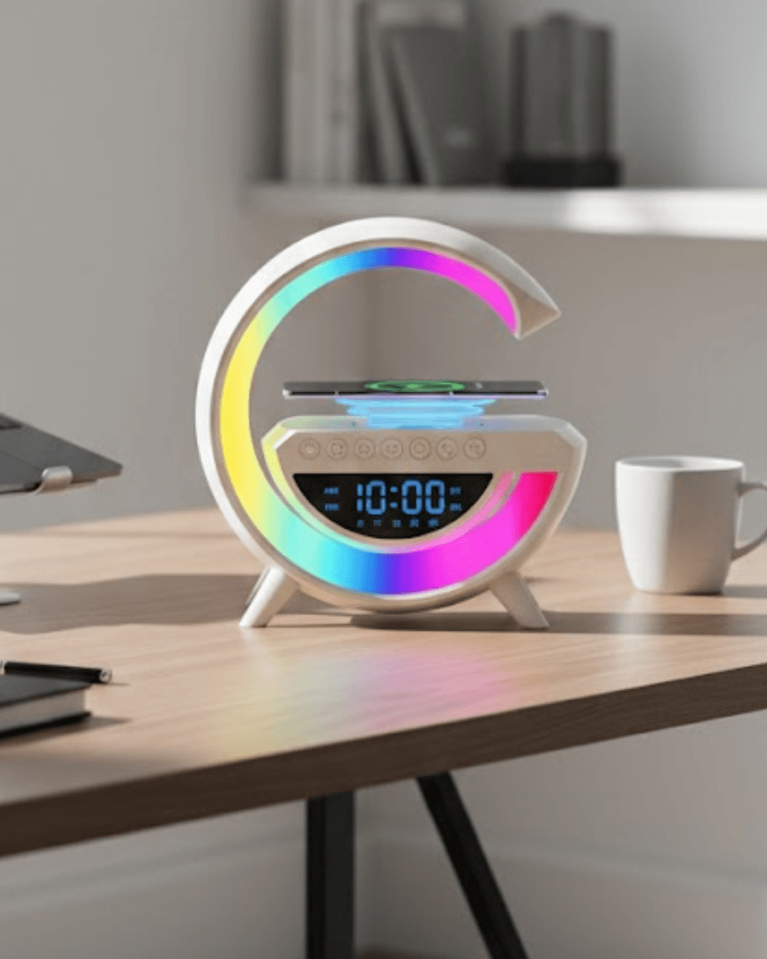Modern RGB Işıklı Kablosuz Hoparlör Bluetooth FM USB TF Kart AUX Girişli