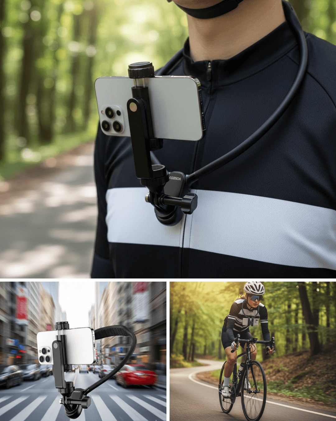 Dayanıklı Metal Destekli Boyun Telefon Tutucu Seyahat ve Spor Kullanım İçin