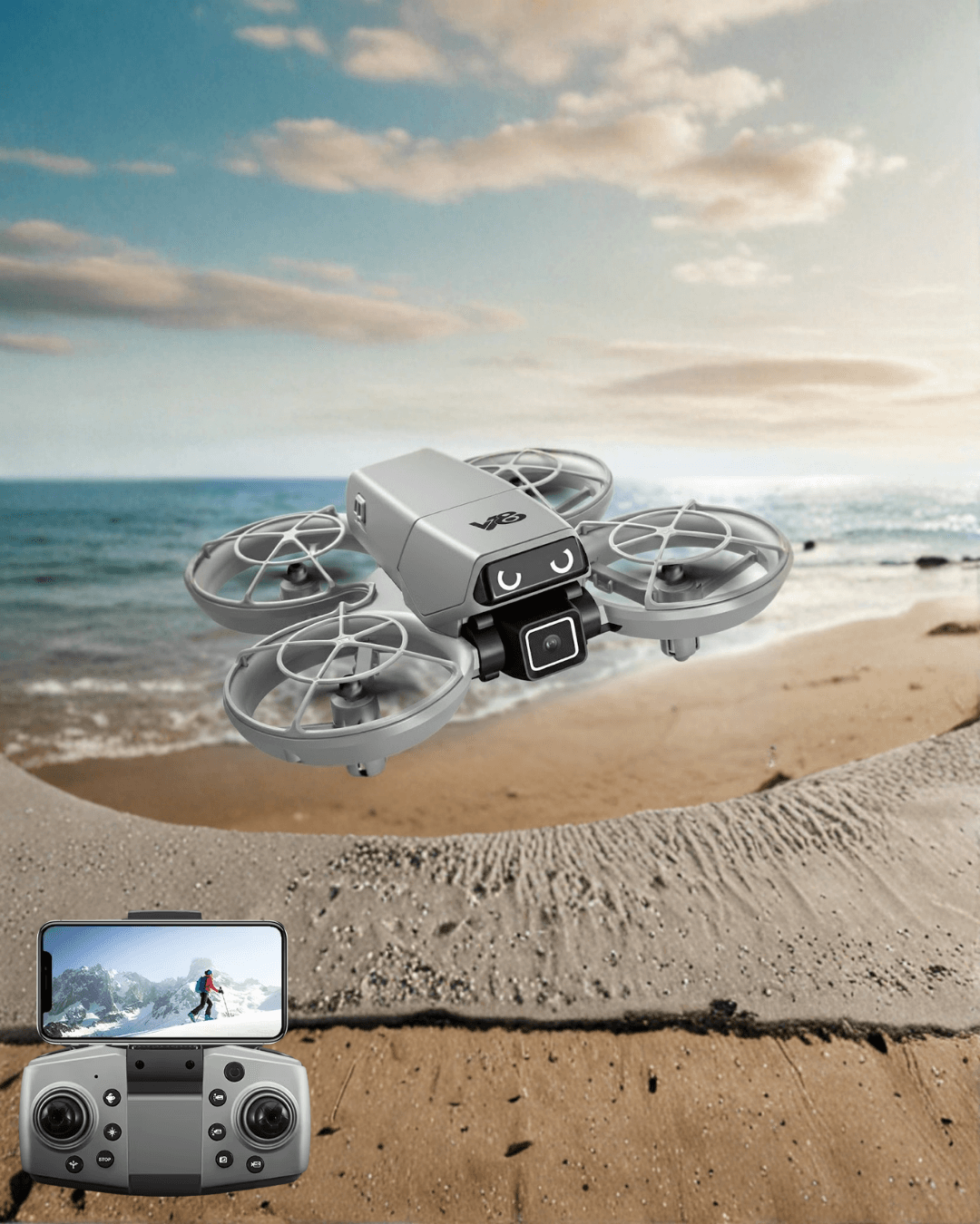Mini Drone Fotoğraf Video Çekimli Optical Hover Sistemli Headless APP Kontrollü