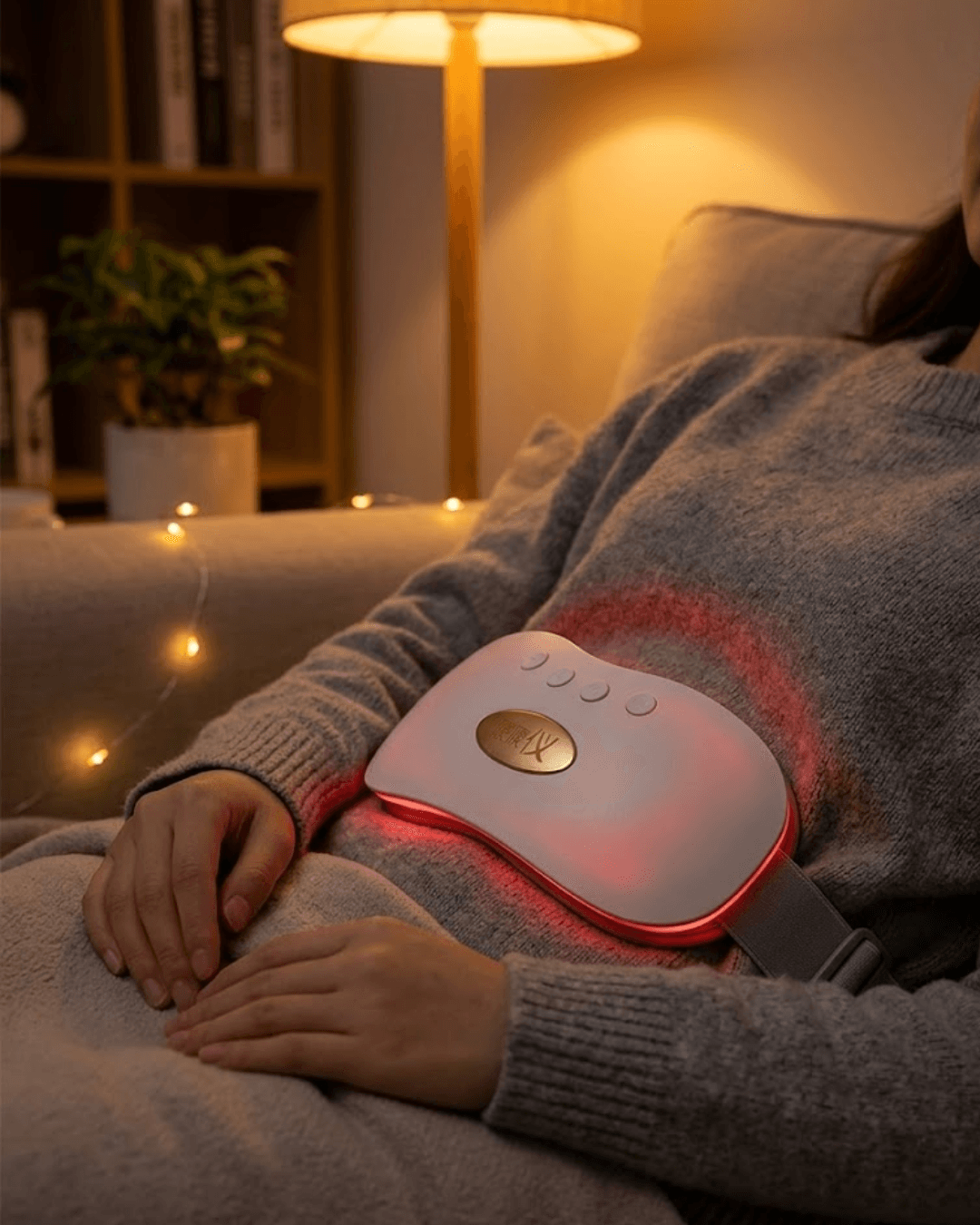 Şarjlı Kızılötesi Isı Terapili Titreşimli Bel ve Rahim Destek Kemeri USB 45-50°C