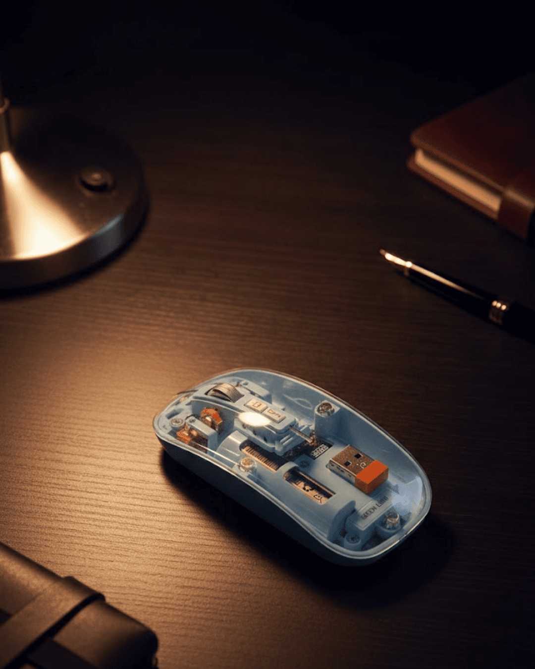 800-1600 DPI Ayarlanabilir Mavi Kablosuz Mouse Pilli Ofis ve Günlük Kullanım