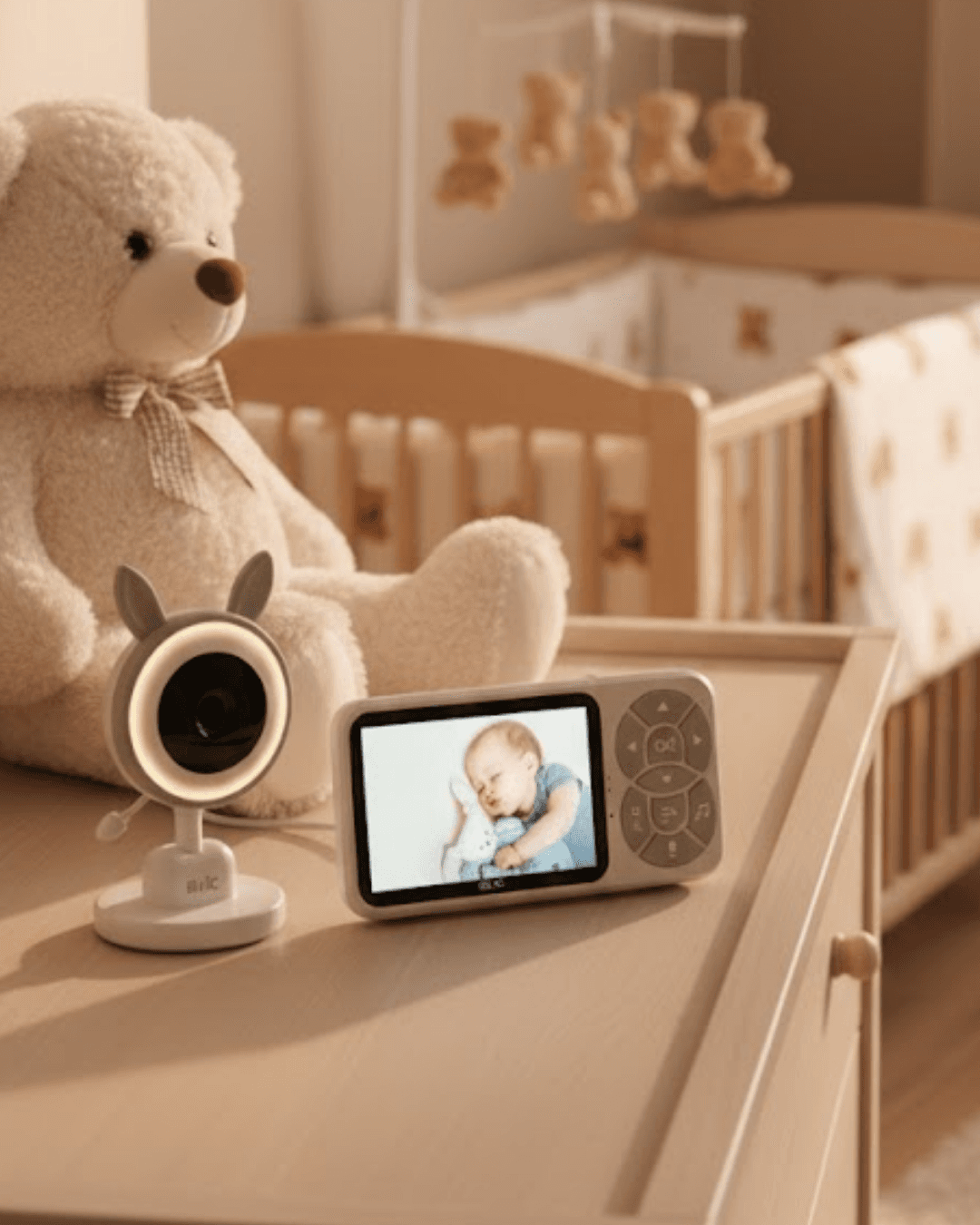 Gece Görüşlü Bebek Telsizi Besleme Hatırlatıcılı 3.5 inç LCD Ekran