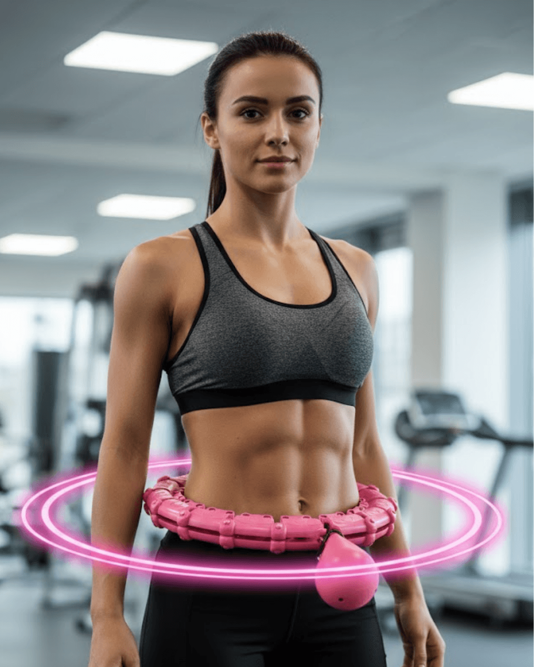 Masajlı Akıllı Hula Hoop Ayarlanabilir Fitness Çemberi 680g Ağırlık Topu Ev Sporu