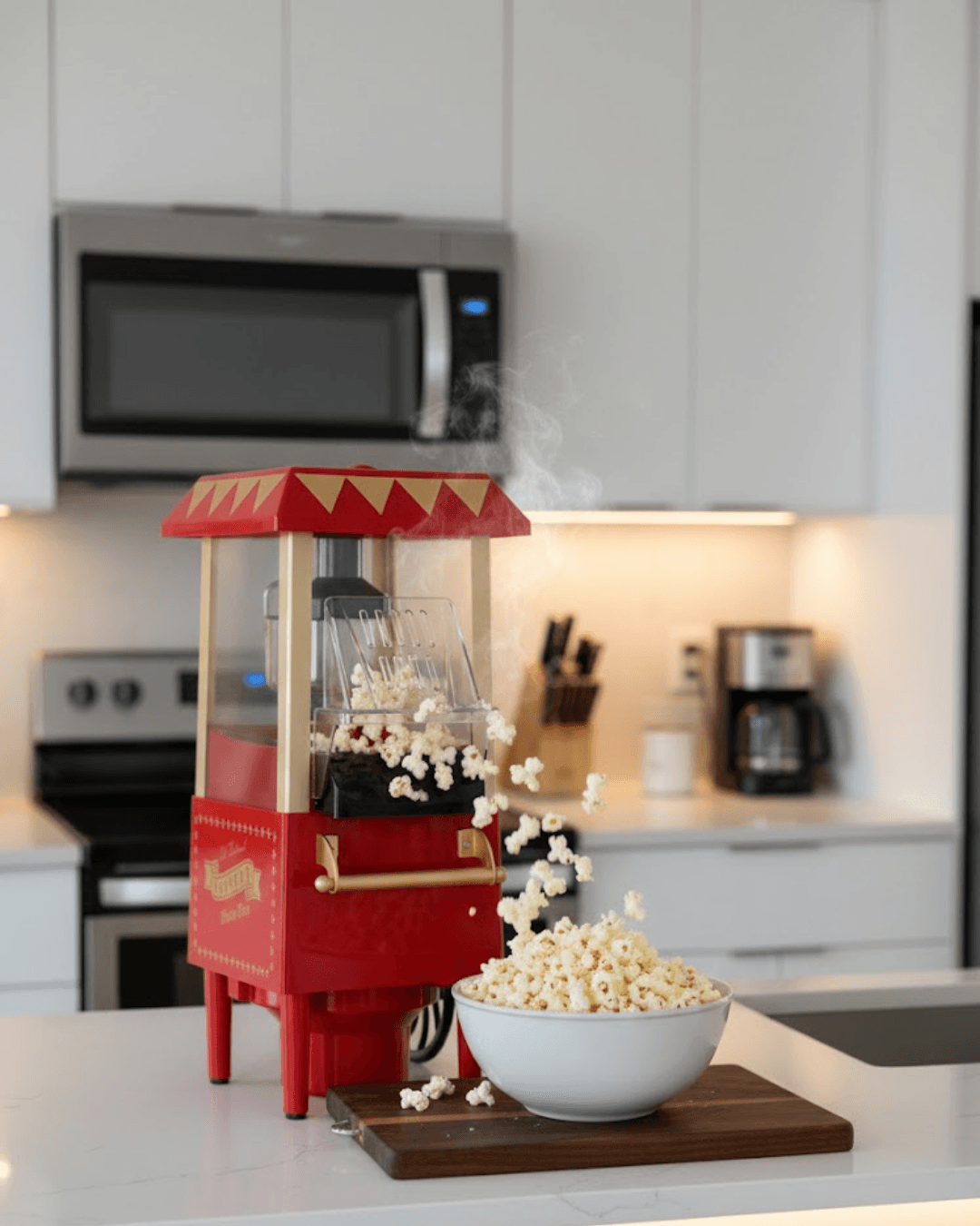 Yağsız Popcorn Makinesi - Sıcak Hava Teknolojili Sağlıklı Mısır Patlatma Makinesi