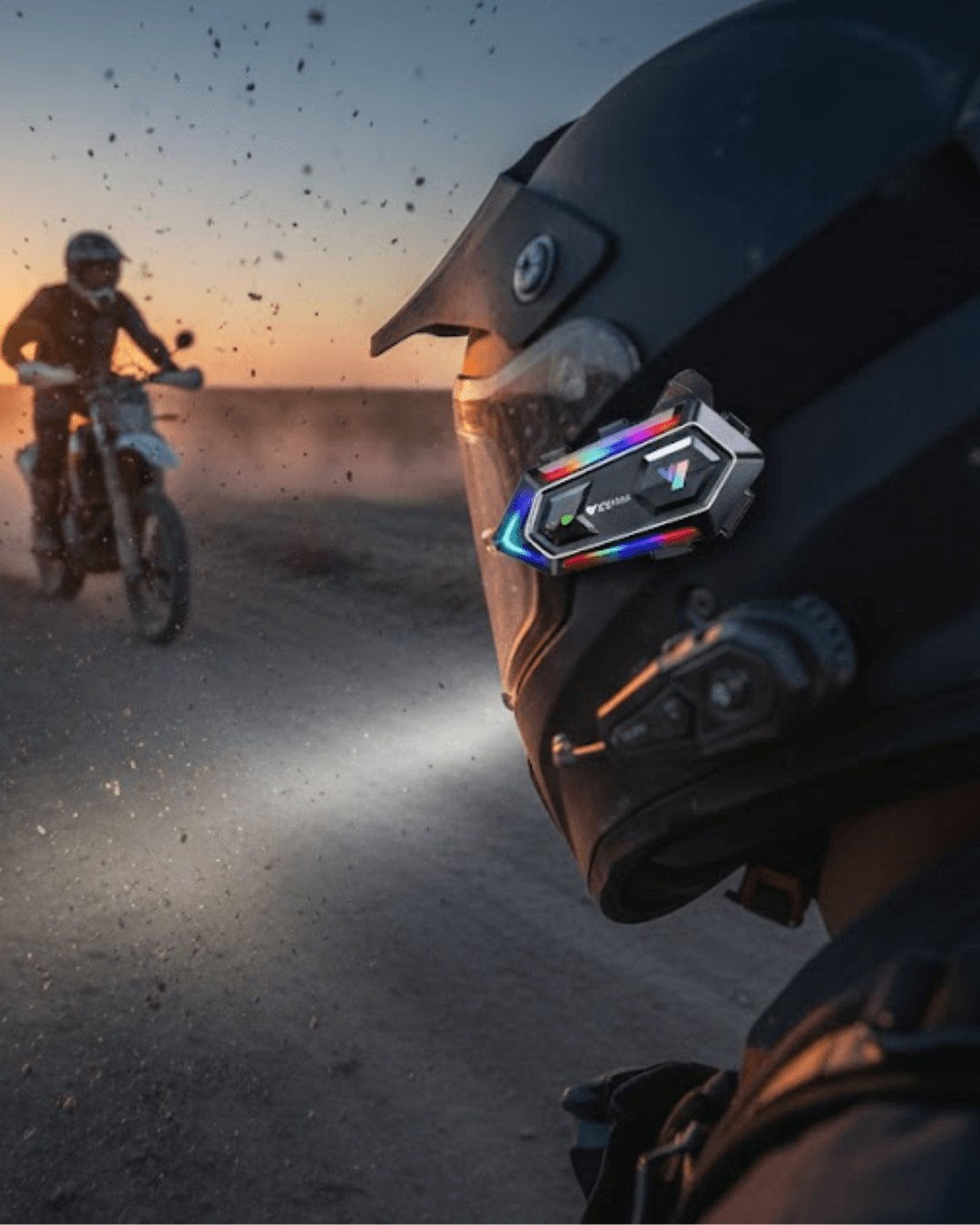 Çift Gürültü Azaltmalı Motosiklet Kask Bluetooth Kulaklık CVC DSP 1000mAh