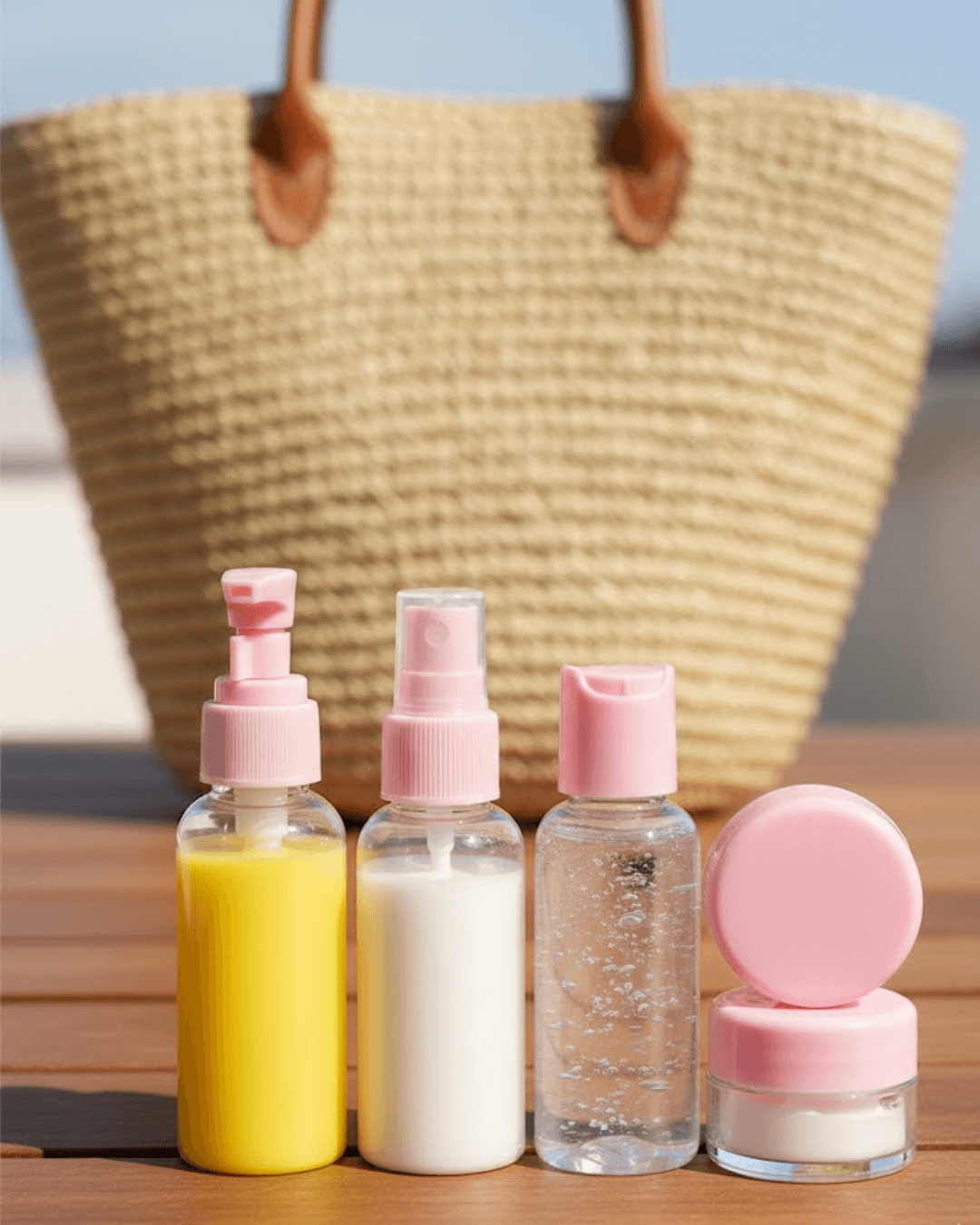 Kompakt 5 Parça Seyahat Kozmetik Şişe Takımı - 30 ml Sızdırmaz Dolum Seti