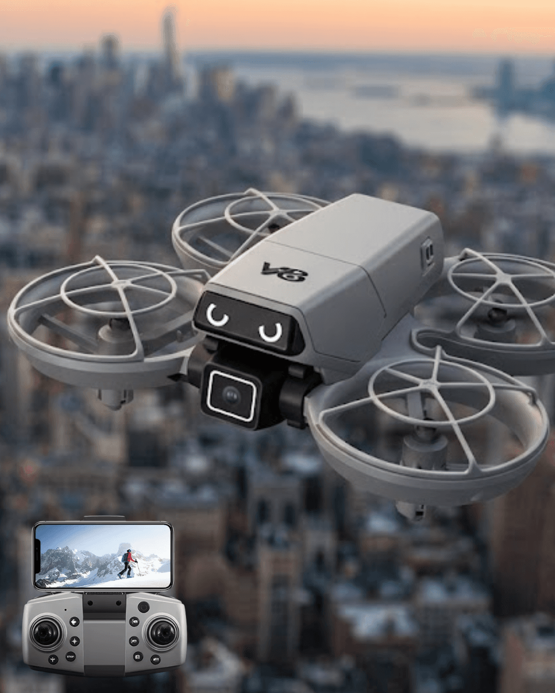 APP Kontrollü Kameralı Mini Drone Headless Mod ve Optical Hover Özellikli