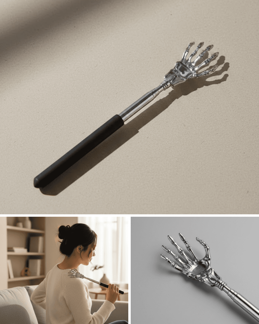 Sırt Kaşıyıcı Yaşlılar İçin Kolay Kullanım Teleskopik Ayarlanabilir Ergonomik Tutma Sapı
