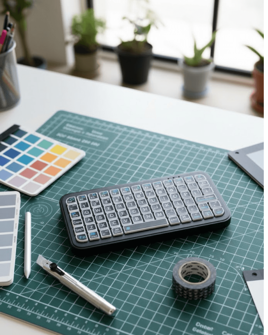 Şarjlı Kablosuz Mini RGB Klavye Uzun Pil Ömürlü 10 mm İnce Gövde