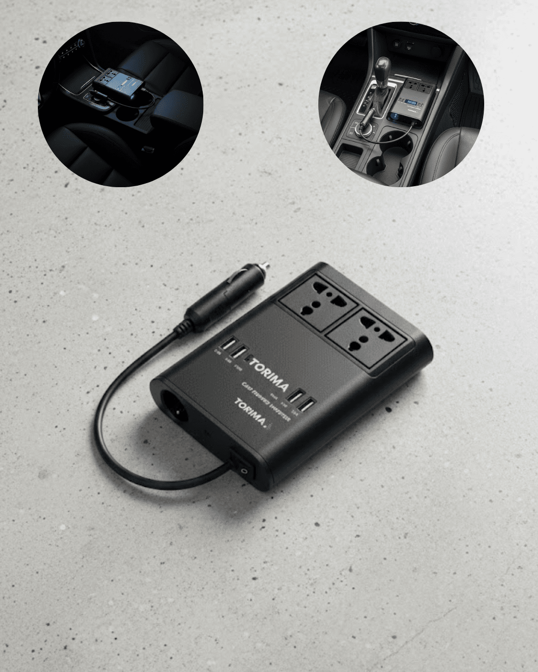 G25 Araç Çakmak Girişli Güç İnvertörü 12V 24V 220V Priz USB Şarj