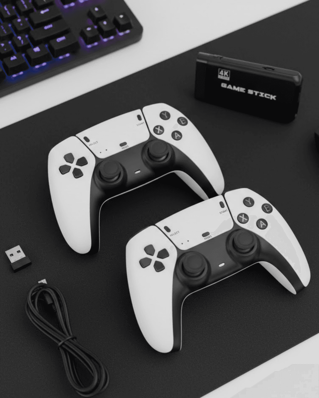 Taşınabilir Retro Oyun Çubuğu Kablosuz Oyun Kolu Seti 64 GB Hafıza