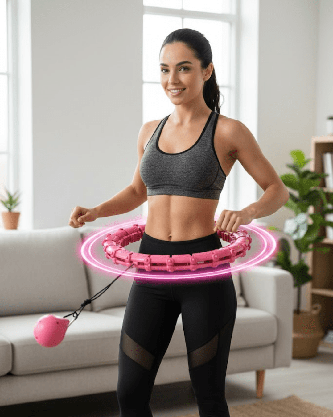 YP26 Spor Aleti Akıllı Hula Hoop Çemberi 24 Parça Ayarlanabilir Düşmeyen Tasarım