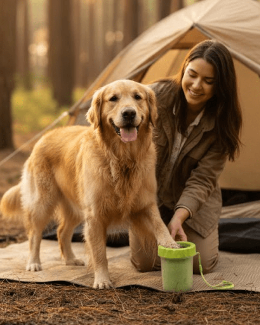 Köpek Ayak Yıkama Kabı: Pati Temizleme Kupası Silikon Kıllı Taşınabilir