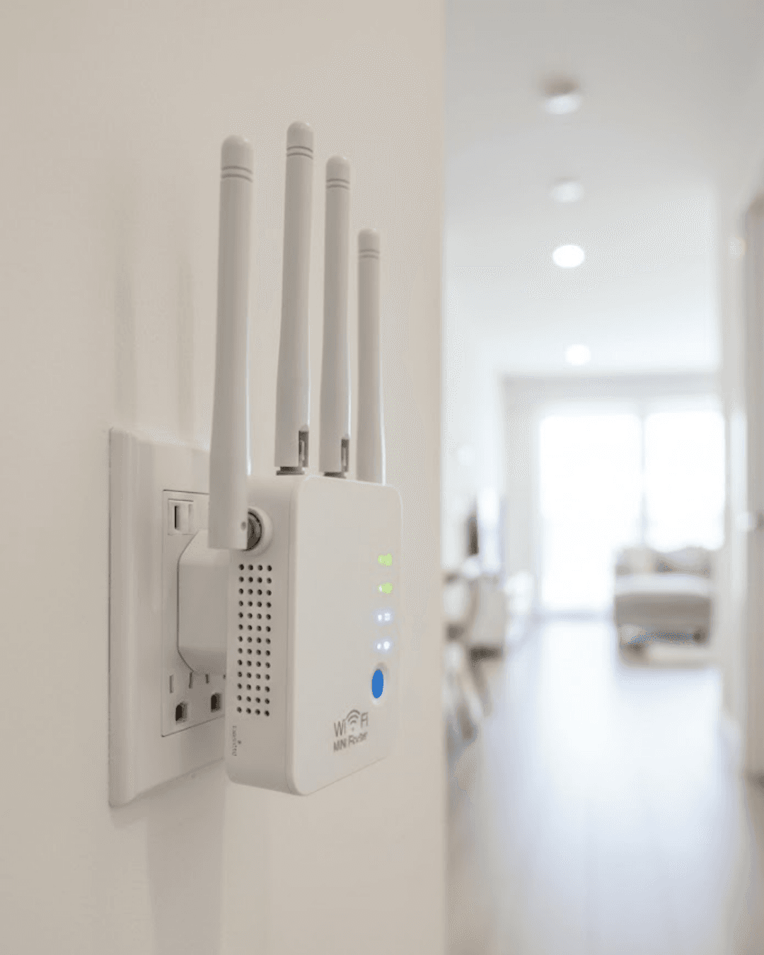 4 Antenli WiFi Güçlendirici - Kablosuz Tekrarlayıcı ile Ev ve Ofis İçin Sinyal Güçlendirme