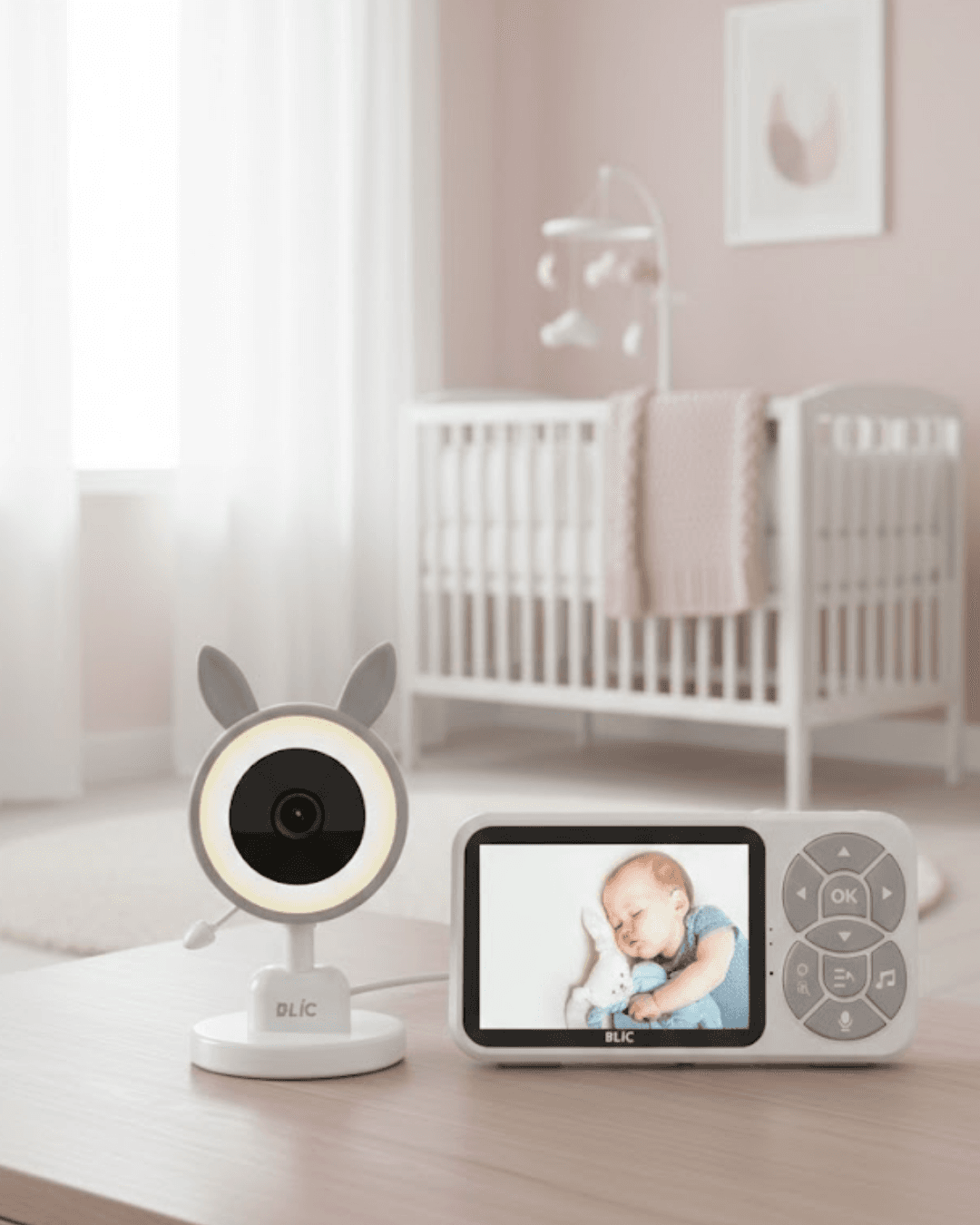 BLM71 Bebek Kamera 3.5 İnç LCD Ekran HD Gece Görüşü Ninni ve Sıcaklık Sensörü